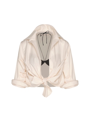 Johanna Ortiz Atonement Bra-Detailed Cotton Shirt - Moda Operandi