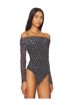 MAJORELLE Joy Bodysuit in Black. Size S. Also in XXS, XS, L.