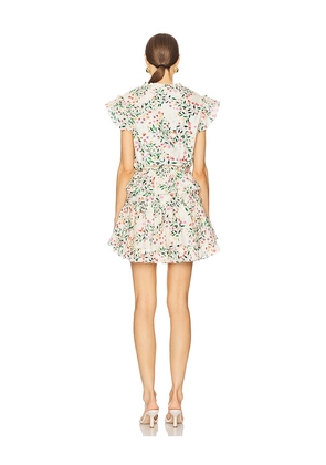 MISA Los Angeles Iliana Dress in Neutral,Green. Size M. Also in S, L.