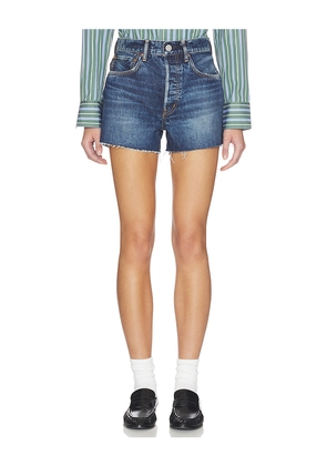 Moussy Vintage Savoy Shorts in Blue. Size 23. Also in 25, 24, 26, 27, 28, 29, 30.