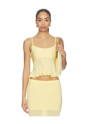 Lovers and Friends Delia Knit Tank in Lemon. Size XS. Also in XXS, S, M, L, XL.