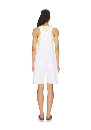 MOTHER The Half-pipe Bermuda Shorterall Fray in Ivory. Size XS. Also in S, M, L, XL.