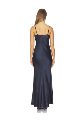 L'AGENCE Shayla Lace Bias Cut Maxi Dress in Navy. Size 2. Also in 0, 4, 6.