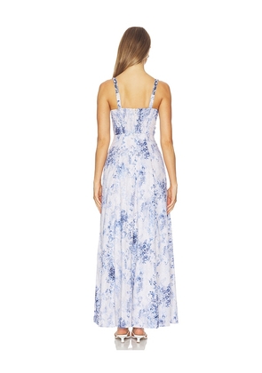 L'AGENCE Sutton Strap Maxi Dress in Blue. Size 0. Also in 2, 4, 6, 8.