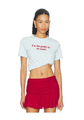 LIONESS Too Pretty Tee in Baby Blue. Size S. Also in L, M, XL, XS, XXS.