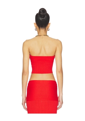 Lovers and Friends Shania Knit Tube Top in Red. Size XS. Also in XXS, S, M, L, XL.