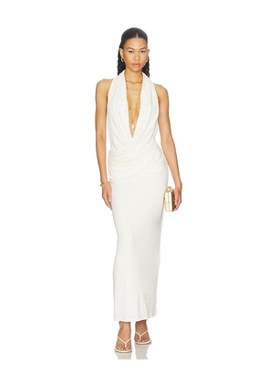 MISHA The Cabana Cupro Dress in Ivory. Size XXS. Also in XS, S, M.