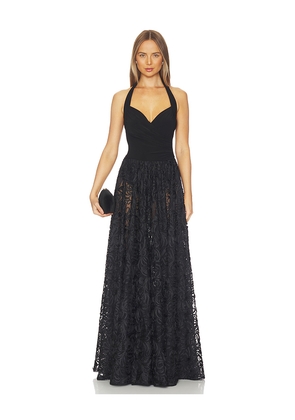 Norma Kamali Cayla Flared Gown in Black. Size XXS. Also in M, S, XS.