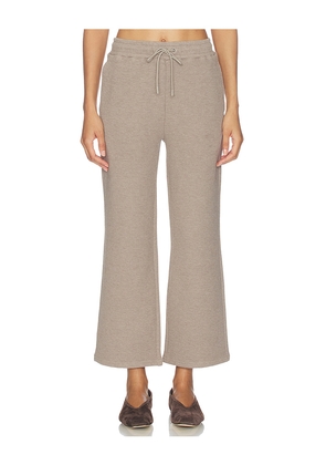Negative Underwear Waffle Knit Cropped Track Pant in Taupe. Size XS. Also in S, M, L, XL, XXL.