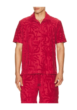 OAS Polo Shirt in Red. Size S. Also in M, L, XL/1X.