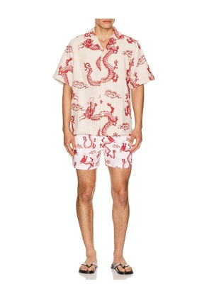 OAS Nimbus Swim Shorts in Red. Size S. Also in M, L, XL/1X.