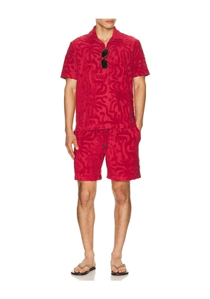 OAS Polo Shirt in Red. Size S. Also in L, M, XL/1X.