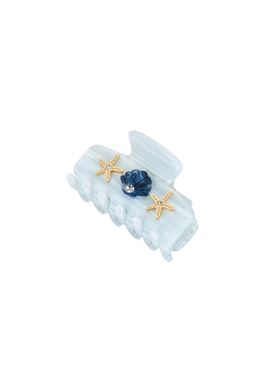 Lele Sadoughi Mini Sea Shell Claw Clip in Baby Blue.