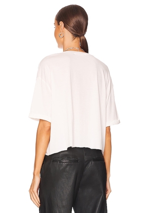 The Laundry Room Je T'aime Crop Oversized Tee in White. Size S. Also in M, L, XS, XL.