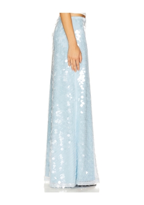 SNDYS x REVOLVE Calliope Maxi Skirt in Blue. Size S. Also in L, XXS.