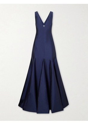 BERNADETTE - Aurelia Paneled Crepe Gown - Blue - FR 32,FR 34,FR 36,FR 38,FR 40,FR 42,FR 44,FR 46