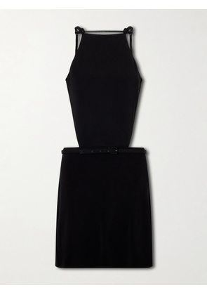 COURREGES - Open Back Jersey Mini Dress - Black - FR 34,FR 36,FR 38,FR 40,FR 42