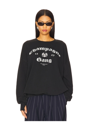 The Laundry Room La Champagne Gang Ny Sweatshirt in Black. Size S. Also in XS, M, L, XL.