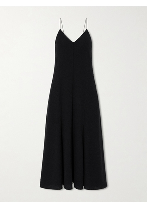 KHAITE - Iben Tulle-trimmed Cotton-blend Midi Dress - Black - US0,US2,US4,US6,US8,US10,US12