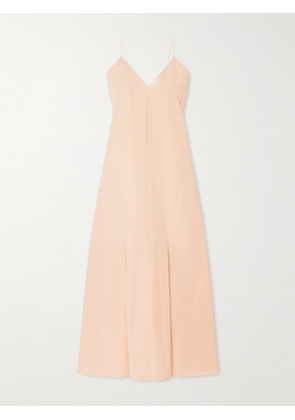 KHAITE - Iben Paneled Cotton-poplin Midi Dress - Orange - US0,US2,US4,US6,US8,US10,US12