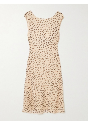 Posse - Leo Cheetah-print Silk-georgette Mini Dress - Brown - xx small,x small,small,medium,large,x large