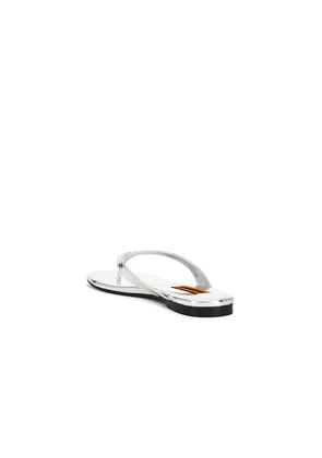 SIMONMILLER Salerno Thong Sandal in Metallic Silver, grey. Size 35. Also in 38.