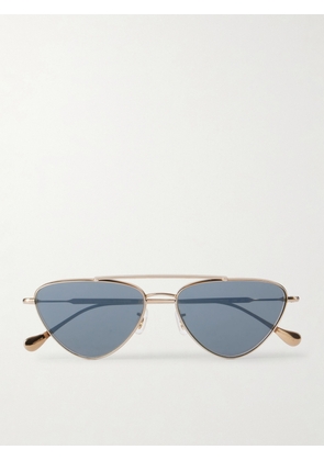 Oliver Peoples - + Jil Sander Aviator-style Gold-tone Titanium Sunglasses - One size