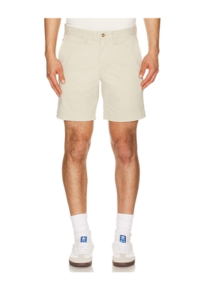 Polo Ralph Lauren Bedford Cotton Stretch Twill Short in Cream. Size 30. Also in 31, 38.