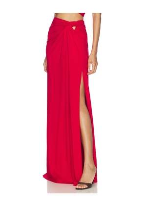 Sid Neigum Braid Skirt in Red. Size XS. Also in S, M, L.