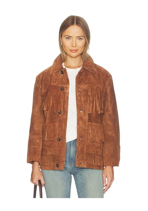 Found Western Suede Fringe Jacket in Brown. Size XS. Also in S, M, L, XL/1X.