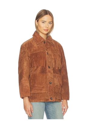 Found Western Suede Fringe Jacket in Brown. Size XS. Also in S, M, L, XL/1X.