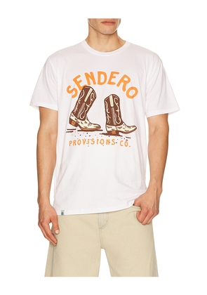 Sendero Provisions Co. High Stepper Tee in White. Size XS. Also in S, M, L, XL/1X.