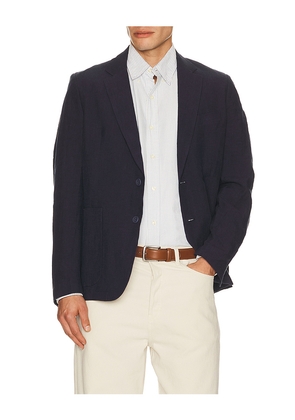 Percival Tailored Linen Blazer in Blue. Size 36. Also in 38, 40, 42.