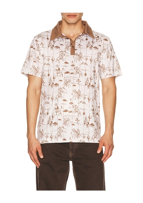 Sendero Provisions Co. High Noon Polo in Beige. Size S. Also in M, L, XL/1X.