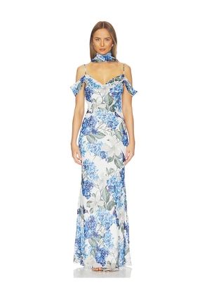 Sonya Moda Rosalie Dress in Blue. Size XS. Also in S, M, L, XL.