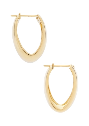 SHASHI Couplet Hoops Earrings in Metallic Gold.