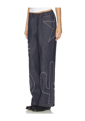 Understated Leather Texas Sun Wide Leg in Black. Size 24. Also in 27, 28, 29.