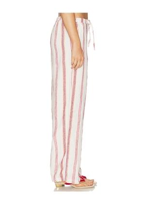 Rails X Giadzy Emmie Pant in White,Red. Size XS. Also in S, M, L, XL.