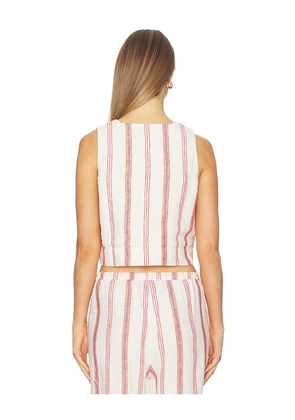Rails X Giadzy Alira Top in White,Red. Size XS. Also in S, M, L, XL.