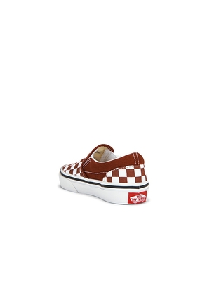 Vans Kids Classic Slip-on in Rust. Size 11. Also in 11.5, 12, 12.5, 13, 1.