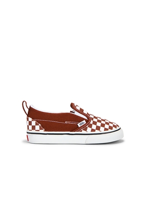 Vans Toddler Slip-on V in Rust. Size 7. Also in 7.5, 8, 8.5, 9, 10.