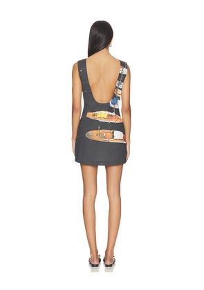 Yellow The Label x REVOLVE Chloe Linen Dress in Black. Size S. Also in XS, L, XL.