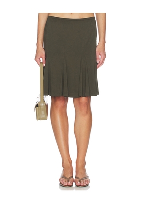 With Jean Mimi Skirt in Army. Size S. Also in XS, L.