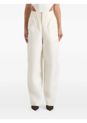 Manière De Voir Rena corset-zip palazzo pants - Neutrals
