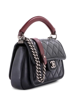 CHANEL Pre-Owned Prestige Flap Bag Quilted Calfskin Medium satchel - Black