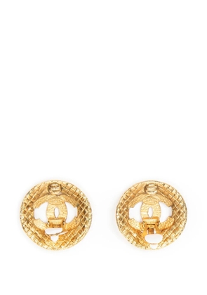 CHANEL Pre-Owned CC clip-on earrings - Gold