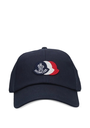 Moncler logo-patch cap - Blue