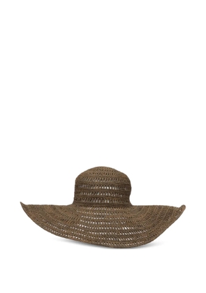 IBELIV Miaro woven wide-brim hat - Brown