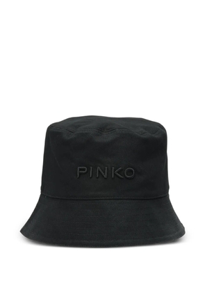 PINKO logo-embroidered bucket hat - Black