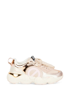 No Name Krazze metallic-finish panelled sneakers - Pink